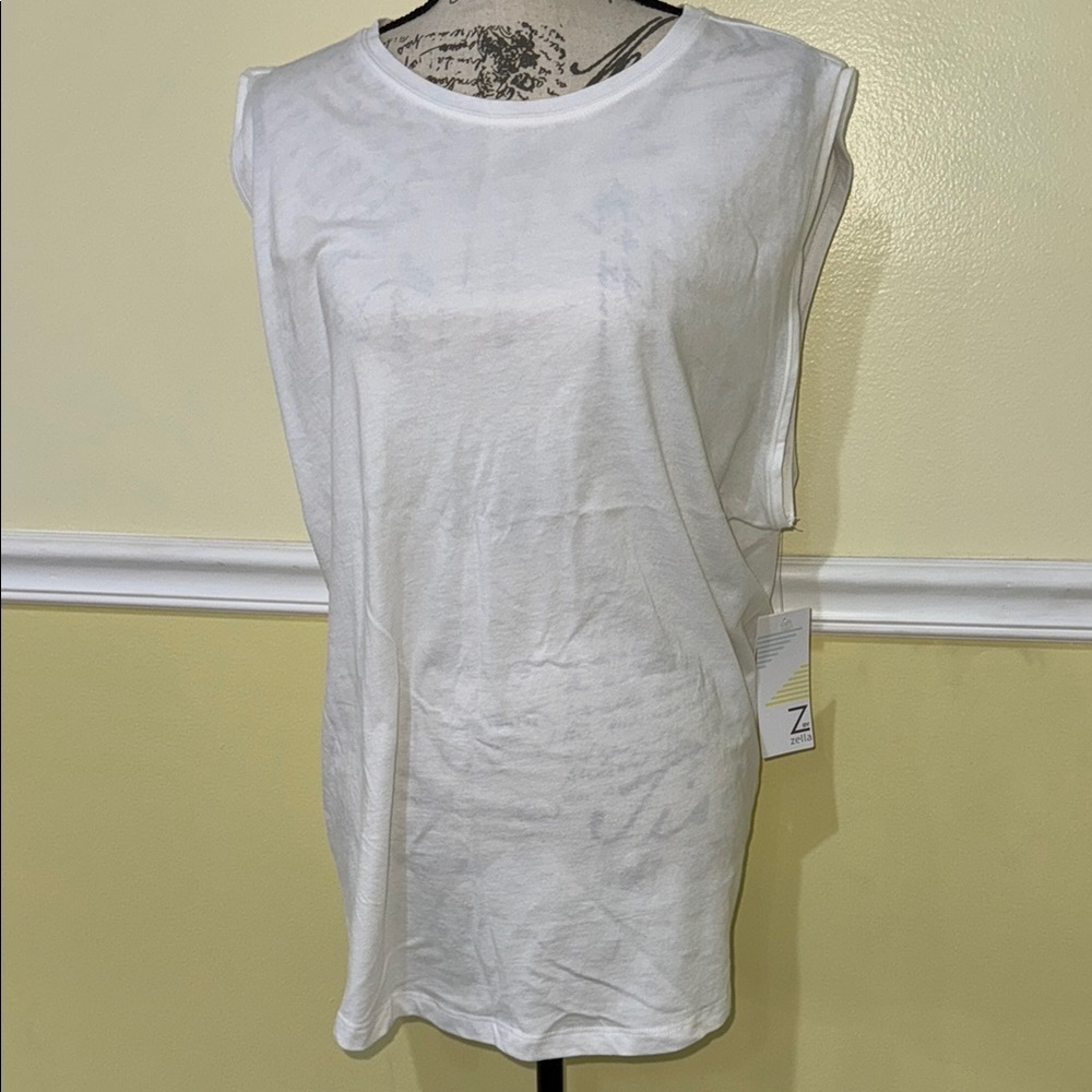 Zella women’s new White Sleeveless Top size XL